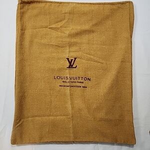 Vtg Louis Vuitton Storage Dust Cover Bag Malletiera Paris 15" x 17” Drawstring